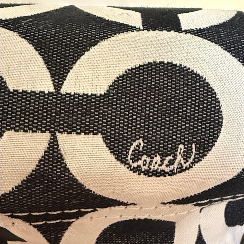 Coach Peyton Signature Canvas Carryall Shoulder Bag in Dark Denim and White - Picture 2 of 15